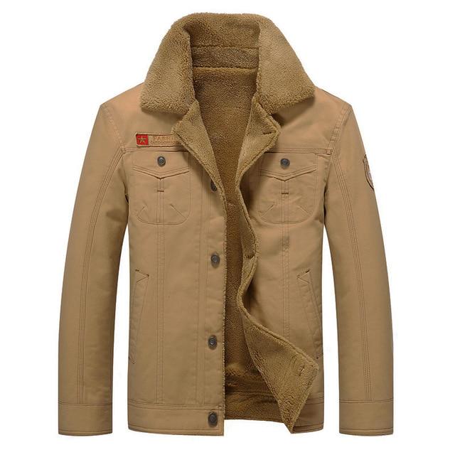 Winter Thick Fleece Lined Denim Jackets Fashion Mens Warm  Outerwear