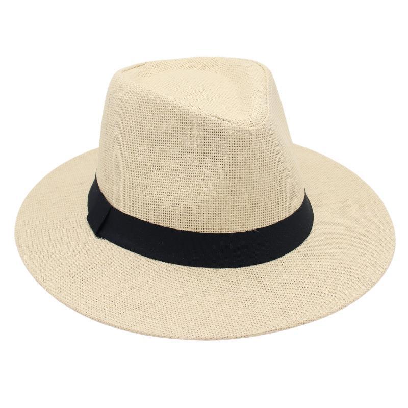 Wish Straw Hat Nostalgic Visor Breathable Cool Hat Model Jazz Hat Men'S And Women'S Beach Hat Mike