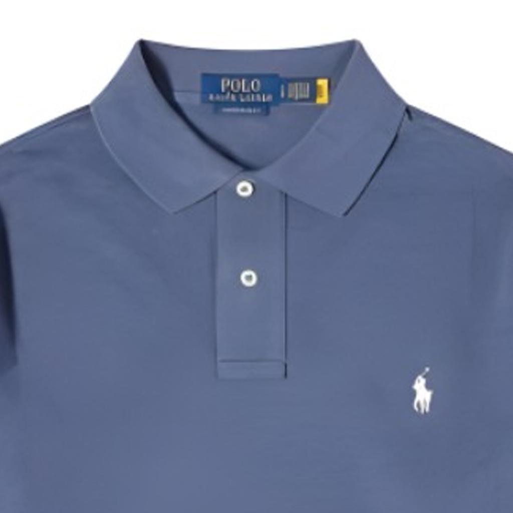 Polo Ralph Lauren Solid Logo Embroidered Slim Fit Long Sleeve Polo Shirt Men Tops Navy-Blue 710680790-113