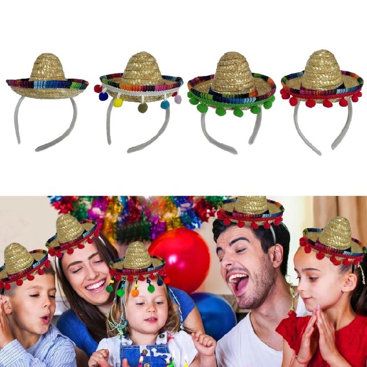 Washing Face Headbands Weaving Sombrero Hat Shape Headband Woman Spa Makeup Hairband Makeup Taking Photos Headpiece