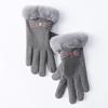 Autumn and Winter Warm Gloves for Women with Thickened Fleece Edges Outdoor Cycling and Driving Sports Touch Screen Fleece Gloves