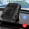 12V Car Heater 2 In 1 Air Cooler Fan Portable Defogger Defroster Heating Fan Windshield Dryer Demister Defroster Car Accessories
