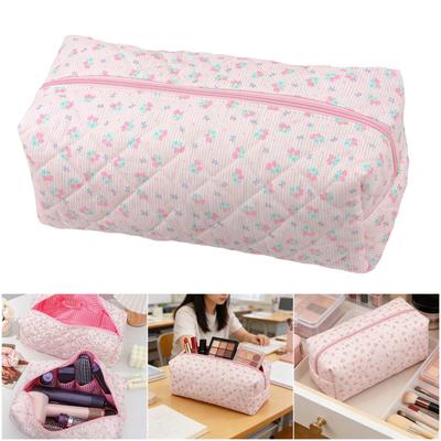 Adorable Anime Style Floral Cosmetic Pouch Fashion Makeup Bag Storage Pouch Perfect For Girls And Women
