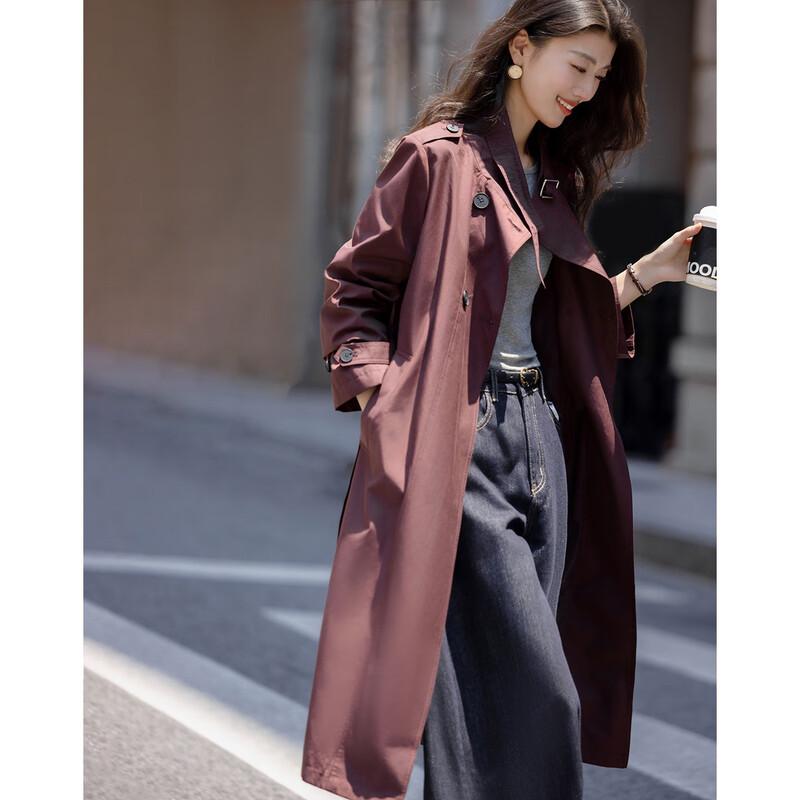 

Demana Urban Elegant Double-breasted Trench Coat L