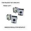PARA PEUGEOT 607 KIT DE REPARAÇÃO DE REGULADOR DE VIDRO ELÉTRICO com CLIPES METÁLICOS DIANTEIRO-ESQUERDO 2000-2010
