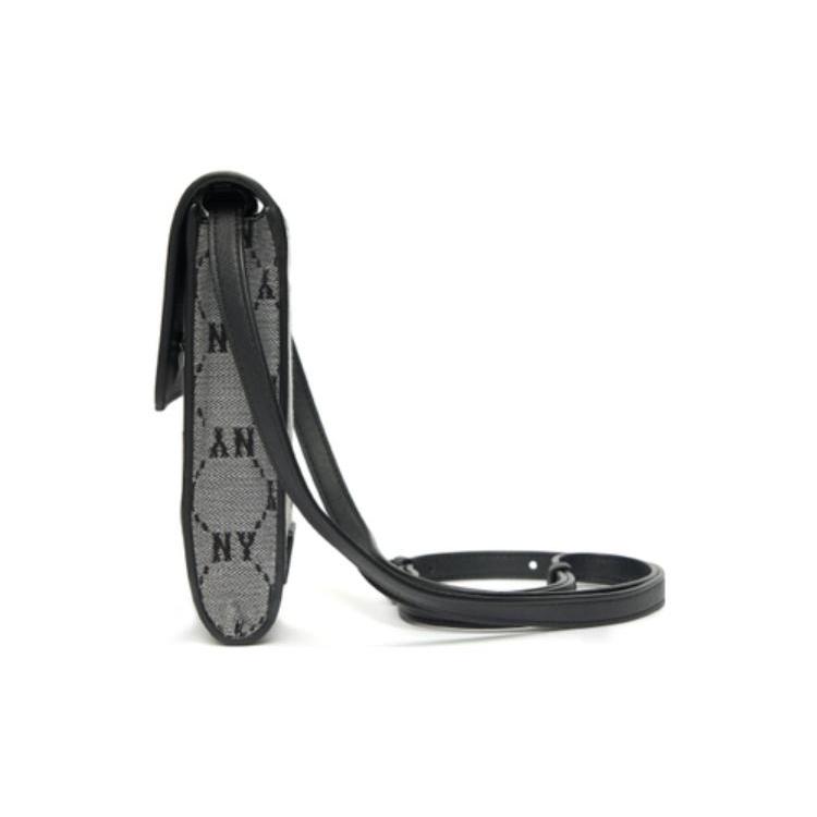 New MLB Monogram Collection Polyester Cell Phone Pouch, Shoulder Bag, Crossbody Bag Regular Unisex Gray 3ACRH011N-50GRS