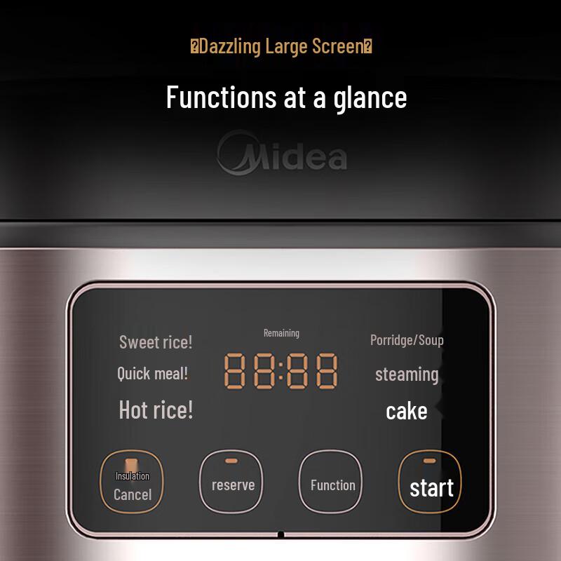 Midea 3L Smart Multi-Function Electric Rice Cooker CN plug (adapter included)