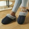 [Plush Slippers] Thick Plush Mid-Strip Minimalist Slippers | Stylish Home Indoor Bedroom Floor Slippers for Men and Women