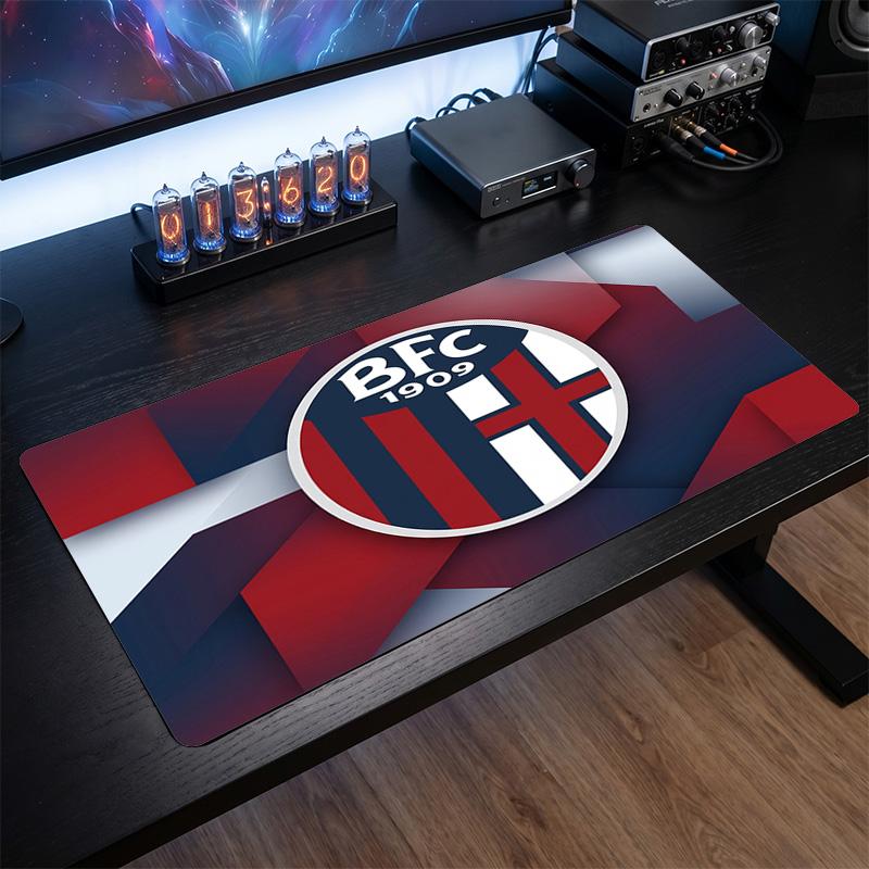 Bologna FC Theme Pattern Mouse Pad, Soccer Logo Design XXL Gaming Desk Mat Non-Slip Computer Mouse Pad