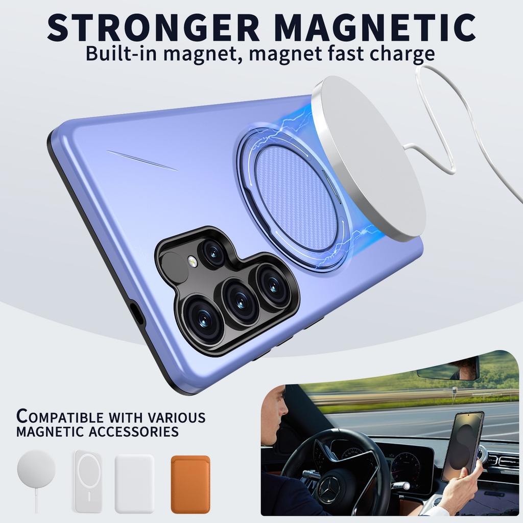 For Samsung Galaxy S26 Ultra Case Drop Proof Airbags Frosted Translucent PC + TPU Phone Back Cover
