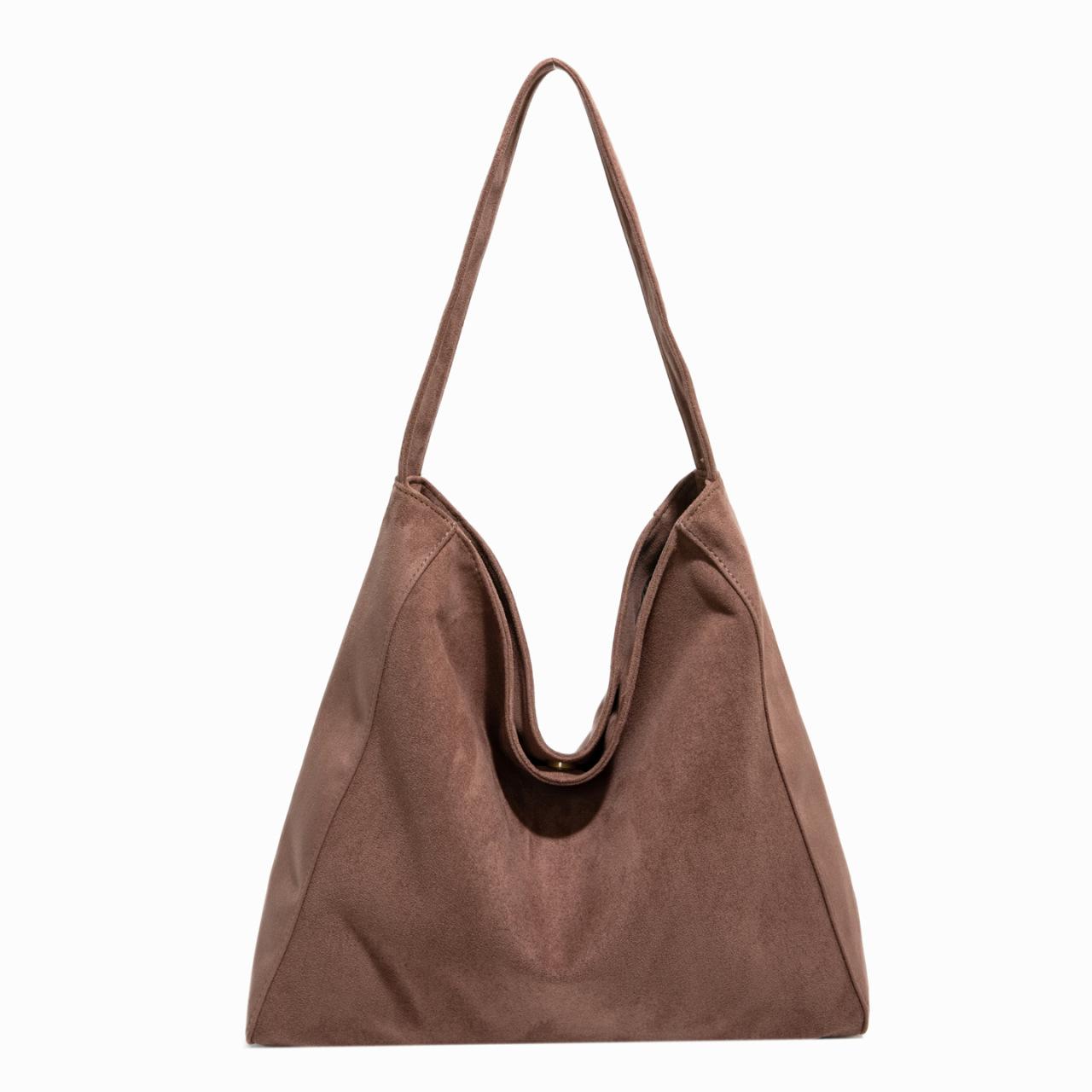 

Large-capacity Single-shoulder Bag for Women, Fashionable and Retro Commuter Tote Bag, High-end and Simple Underarm Bag кавовий