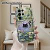 Phone Case: 2D Flat Samsung Galaxy A34 A35 M05 M06 S20 S22 S21 FE Plus 5G Protective Case, Couple Style, Water Lily Black Cat, Christmas and Halloween