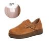 Leather casual single shoes women's 2026 spring thick-soled heightened thick-soled white shoes fashion women's shoes