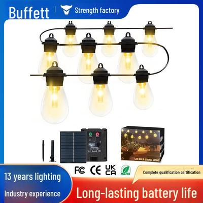 Sky Tent Decorative Hanging Lamp with S14 Warm White Bulb String - Ideal for Outdoor Camping, Courtyard, Garden - Creates a Cozy Atmosphere.