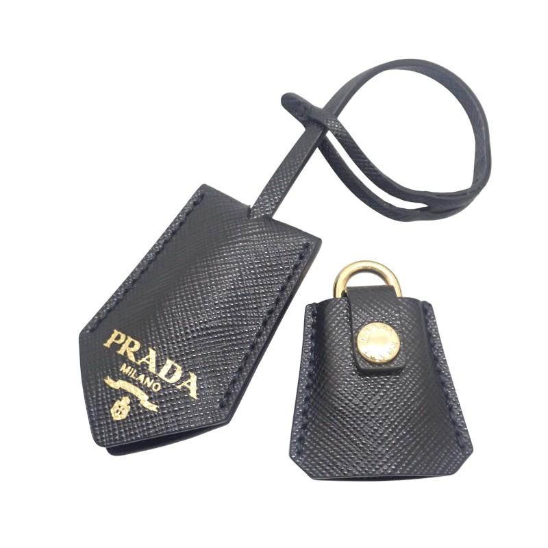 PRADA  1BB846 2WAY bag black/beige polyester/Safiano Women