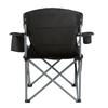 Camping Folding Chair for Adults, Portable Heavy Duty Outdoor Quad Lumbar Back Padded Arm Chairs with Side Pockets, Cup Holder and Cooler Bag for