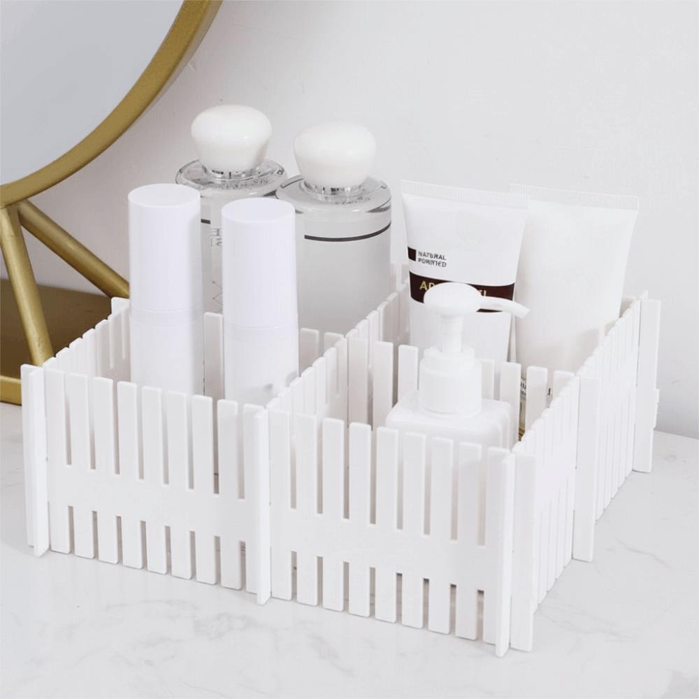 4pcs/set Adjustable Drawer Divider Board DIY Drawer Plastic Grid Storage Organizer Board Space-saving Separator Board