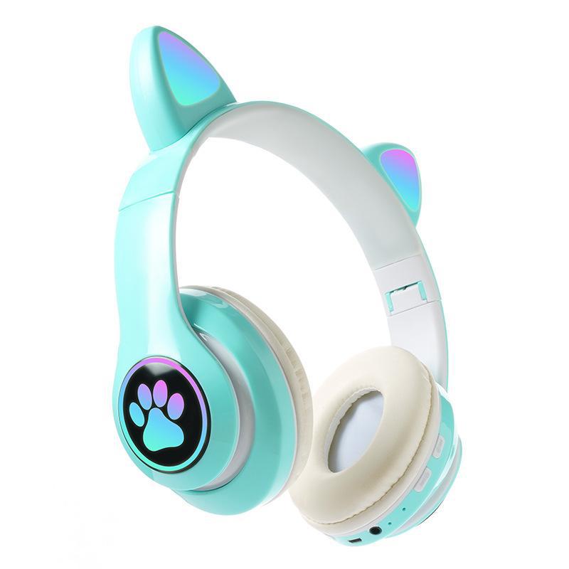 Cat Ear Bluetooth 5.0 Headphones: Wireless Sports Luminous Gaming Headset