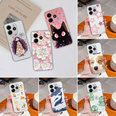 Zabawne czarne tylne etui kota dla Redmi Note 14 Pro Plus A3 K80 Pro A4 14R Nowe etui na telefon Estetyczny design Miękkie silikonowe etui na zderzak Redmi
