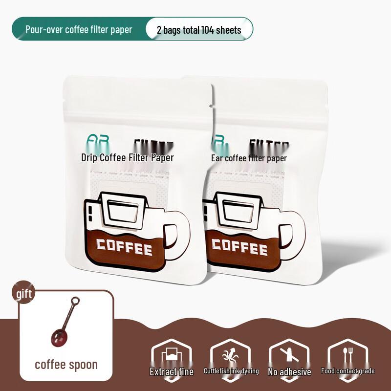 Zhaoran Disposable Ear-Hook Coffee Filter Bags (104 Count)
