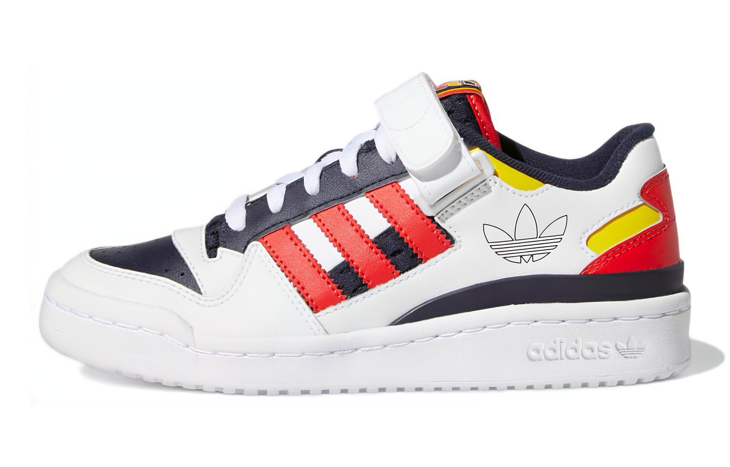 

Adidas Originals FORUM Cushioning, Wear Resistant Low top Skateboard Shoes White Blue Red Teenagers H04423 35.5
