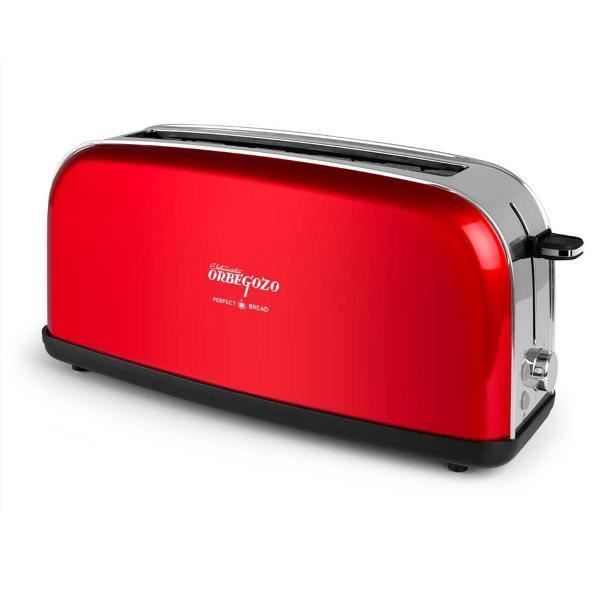 Grille-pain Électrique - Orbegozo - TOV 6200 - Rouge - 2 Tranches - 700-850 W