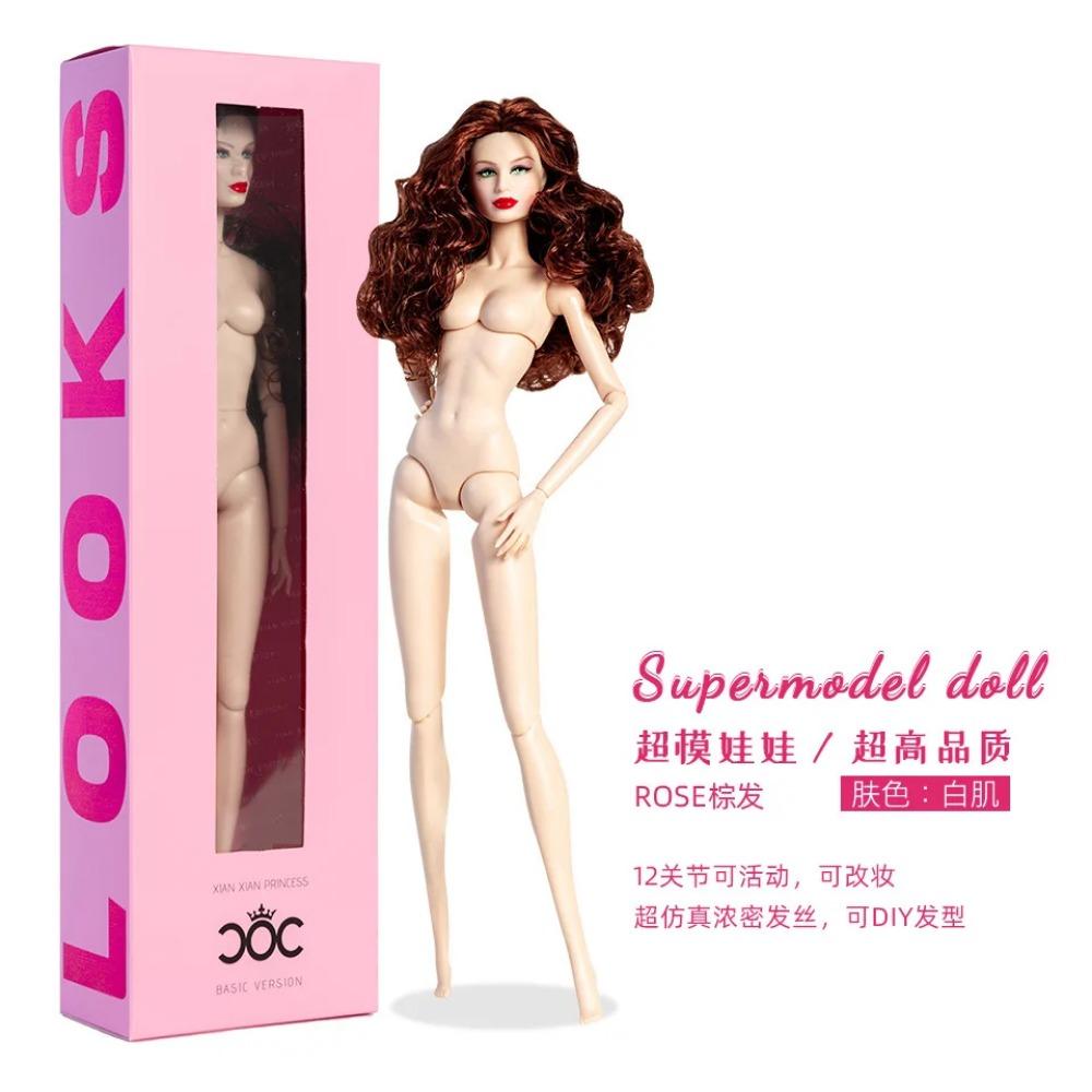 

32см лялька Супермодель 2025 новий дизайн / 1/6 гола лялька з нормальною шкірою, коричневим волоссям / 12 шарнірне рухоме тіло + голова / іграшка для DIY box pack