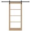 ORKDAL Sliding Door Natural and Black 93 x 202 cm