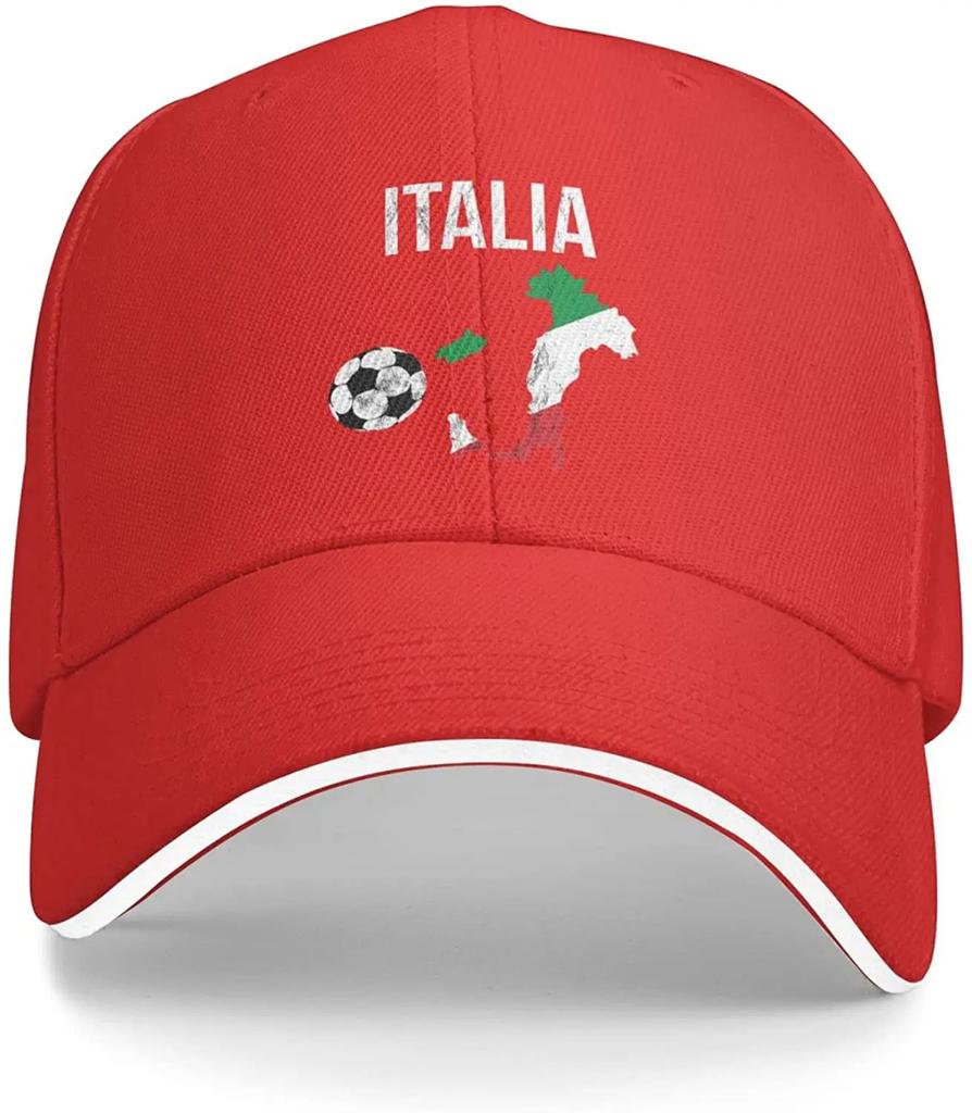 Italien Italien Italienische Flagge Fußball Klassiker Dad Hat Baseballkappe Verstellbar Polo Trucker Unisex Stil Kopfbedeckung