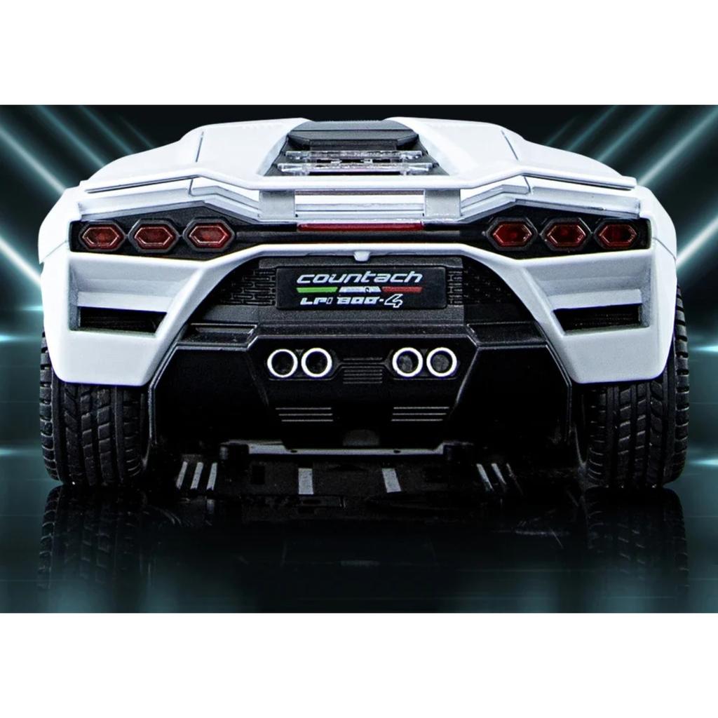 1/24 Lambos Countach LPI800-4 Supercar Alloy Model Diecast Sound Super Racing Lifting Tail Hot Car Wheel Gifts