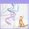 Wholesale New Multi-color Ribbon Cat Teaser Stick Interactive Cat Toy With Ribbon And Bell