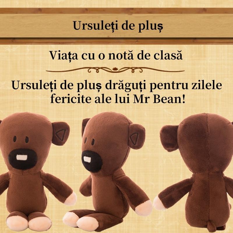 AjieQaQ Plush Toy 30cm Teddy Bear Mr. Bean Brown Soft Cuddly Stuffed Animal Gift for Kids