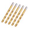 5Piece Titanium Coated Twist Drill Bit Set For Metal Steel Iron Aluminum Alloy Drilling Tool Superior Wear Resistance