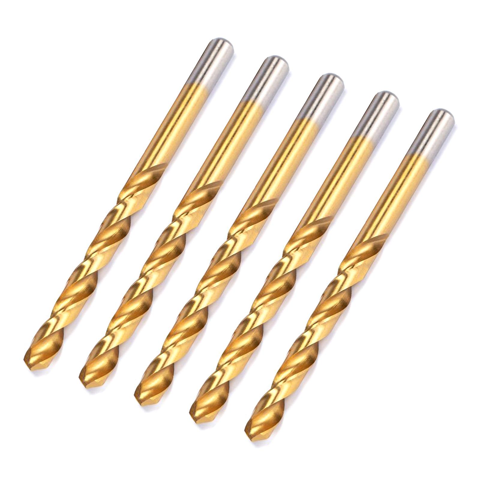 

Набор из 5 сверл с титановым покрытием для металла, стали, железа, алюминиевого сплава, инструмент для сверления, превосходная износостойкость 1