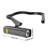 Ear Clip Headlamp 55g Ultra Lightweight Dual Light Source Heat Dissipation Power Display Focus Beam Head Mounted for Outdoor