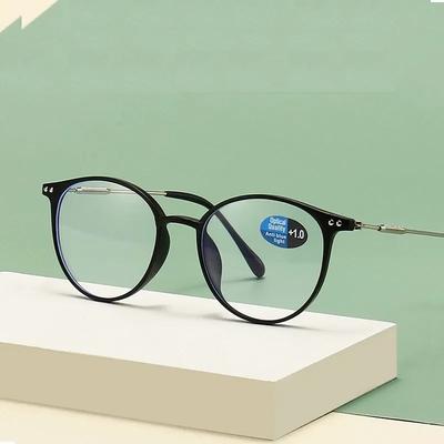 Retro Fashion Beam Square Myopia Glasses for Men Women Anti Blue Light Black Transparent Finish Prescription Eyewear 0 To +4.0