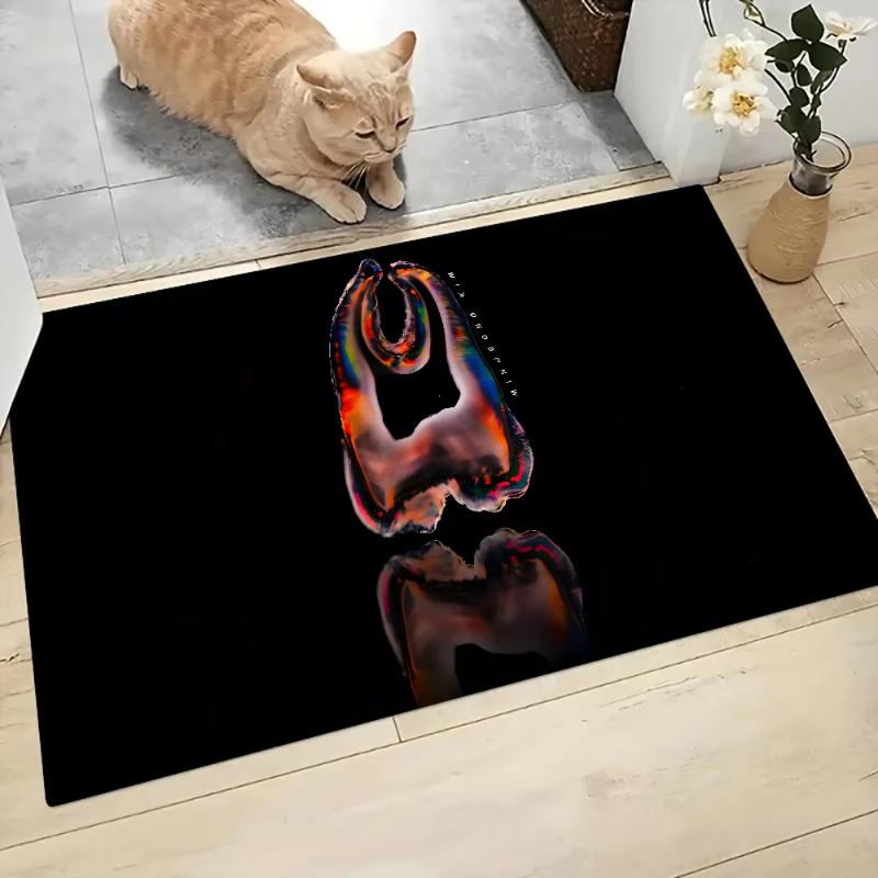 Dentist Tooth Doormat Non-slip Machine Washed Rug Graphic Printed Flannel Doormats for Kitchen Entrance Rugs Home Decor Carpet