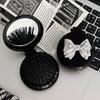 Korean Style 2 In 1 Comb Mirror Set Durable Bow Massage Comb with Mirror  Female