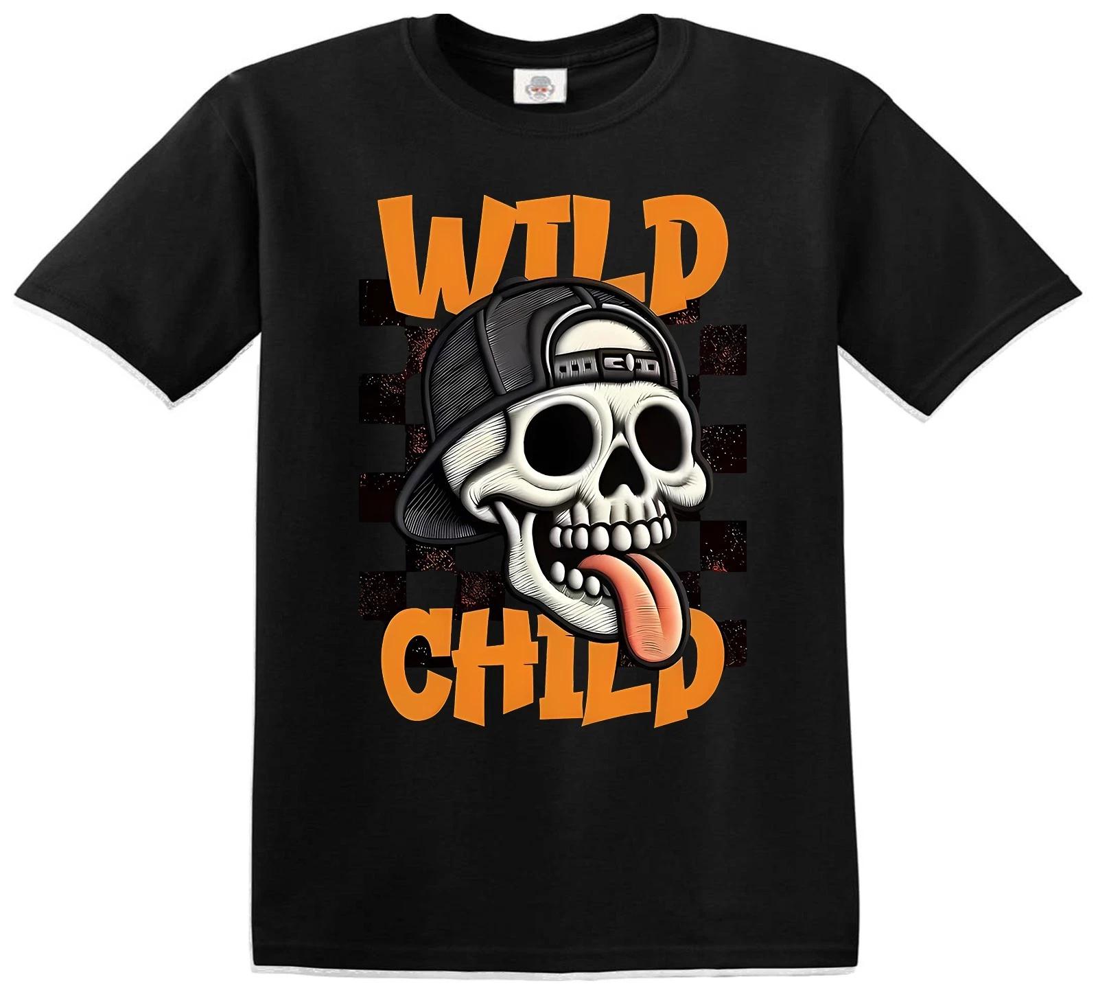 

Wild Chilp Boys Skull Graphic T-Shirt Gift Kids T-Shirt Funny Novelty Top 150