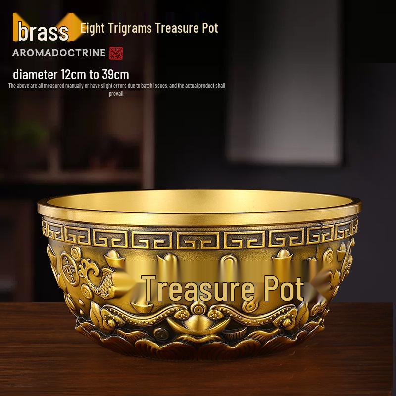 

Латунный орнамент «Сокровищница Багуа»: Пять благословений для дома или офиса 12cm