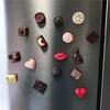5PCS Chocolate Resin Art 3D Cute Refrigerator Magnets, Home Decor Fridge Magnet Set, Plastic Rectangle Shape Kitchen Decoration