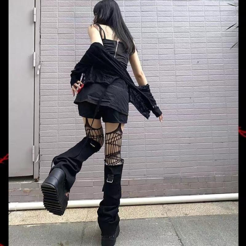 Sexy Spider Web Stockings Women Thigh High Fishnet Mesh Tights Pantyhose Gothic Lolita Legging Dark Spider Hollow Out Long Socks