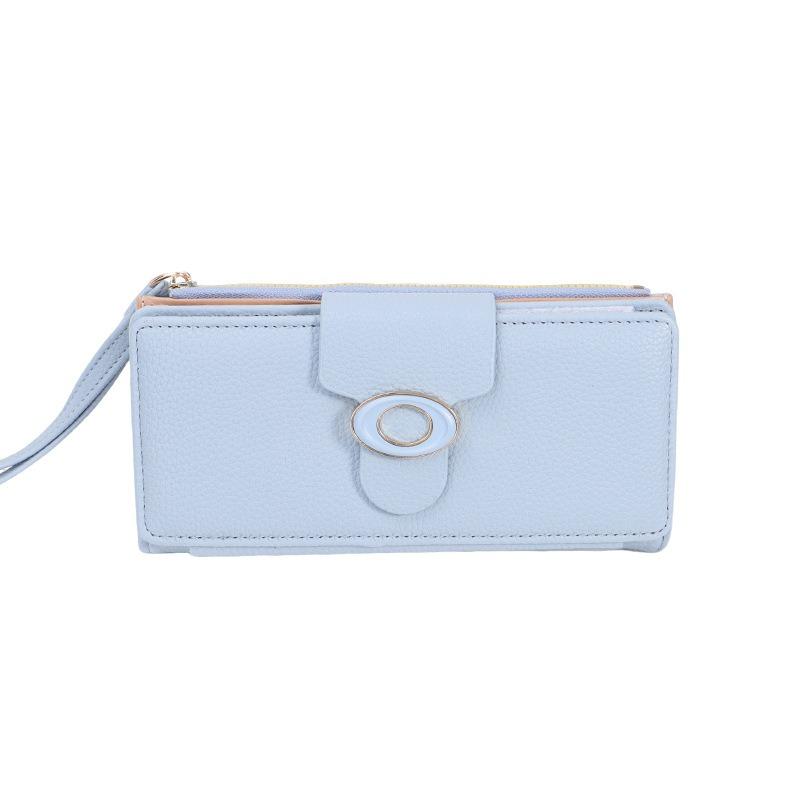 Multi-color, Multi-card Position, Large-capacity Wallet, Women's Hand Holds the New Girls' Card Bag, Wallet Type, Buckle Long Wallet.