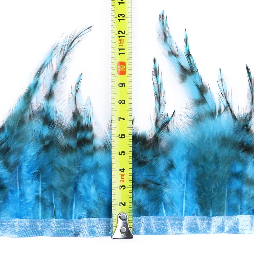 Feather1Meter Dyed Rooster Chicken Feather Trim 4-6inch Natural Pheasant Plumes for Fringe Ribbon Craft DIY Sewing Clothing Dress Decor