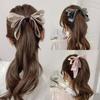Ponytail Holder Cloth Banana Clip Korean Style Bowknot Hair Clip Elegant Bow Vertical Clip  Women