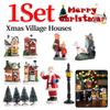 Collectible Table Figurine Lightweight Mini Christmas Town Ornament Creative Luminous Resin Landscapes for Home Decor Gifts