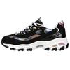 DLites 1.0 Fabric Leather Sports Shock Absorbing Durable Breathable Lightweight Low Top Casual Shoes Women Sneakers Black 149264-BKMT
