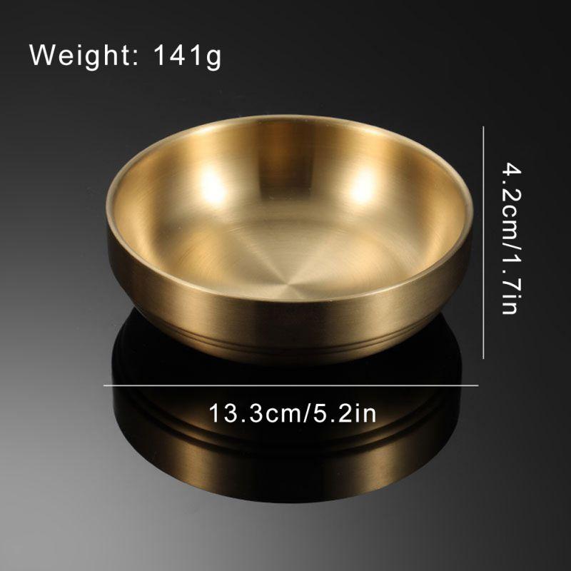 Boluri cu cereale de orez din metal cu grosime dublu Bol din oțel inoxidabil 304 Boluri pentru supă cu înghețată cu pereți dubli Bol pentru amestecare termoizolat