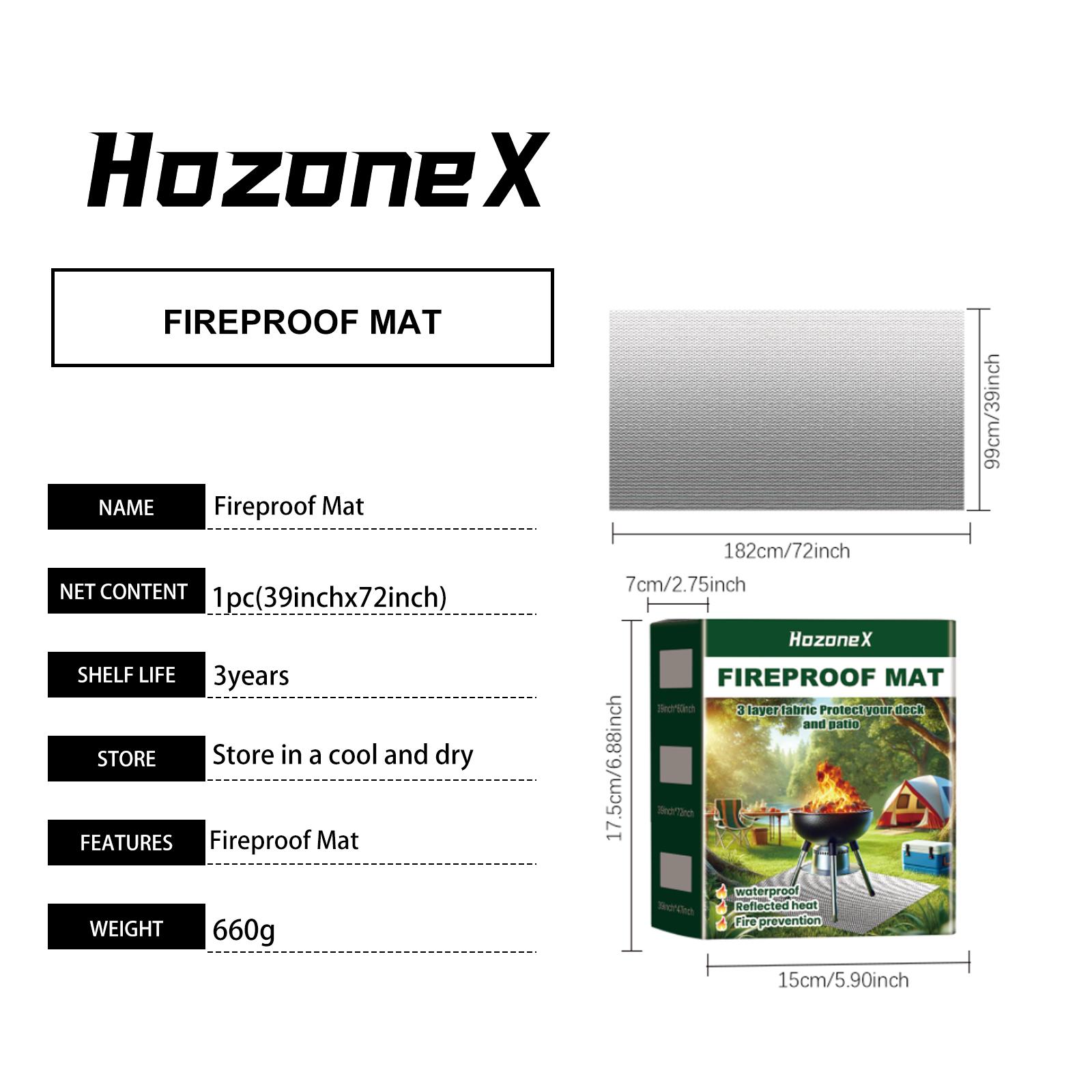 

Portable Fire Pit Mat Series | Outdoor Fireproof & Waterproof Grill Pad for Lawn, Patio & Camping Protection 39x47Inches