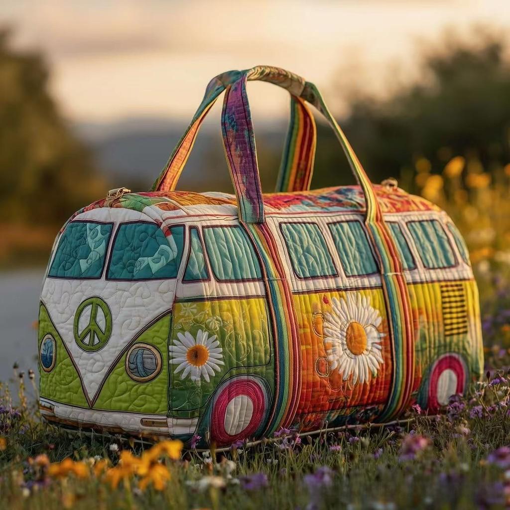 Borsa da Viaggio Stampa Digitale 3D in Spugna per Autobus a Corto Raggio con Tessuto in Poliestere per Viaggi di Piacere